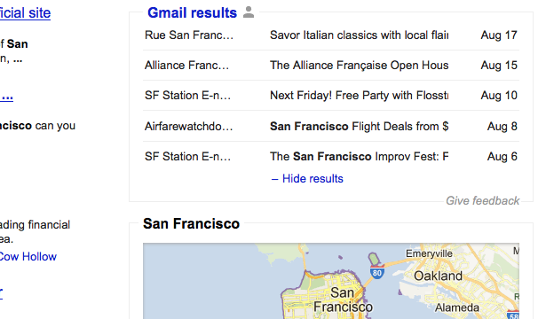 Gmail results 2