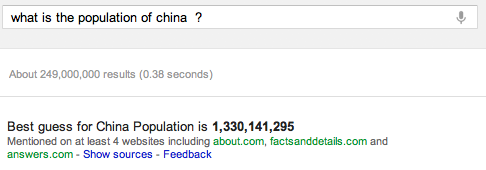 Google semantic search answers