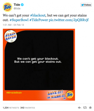 Tide Superbowl Tweet