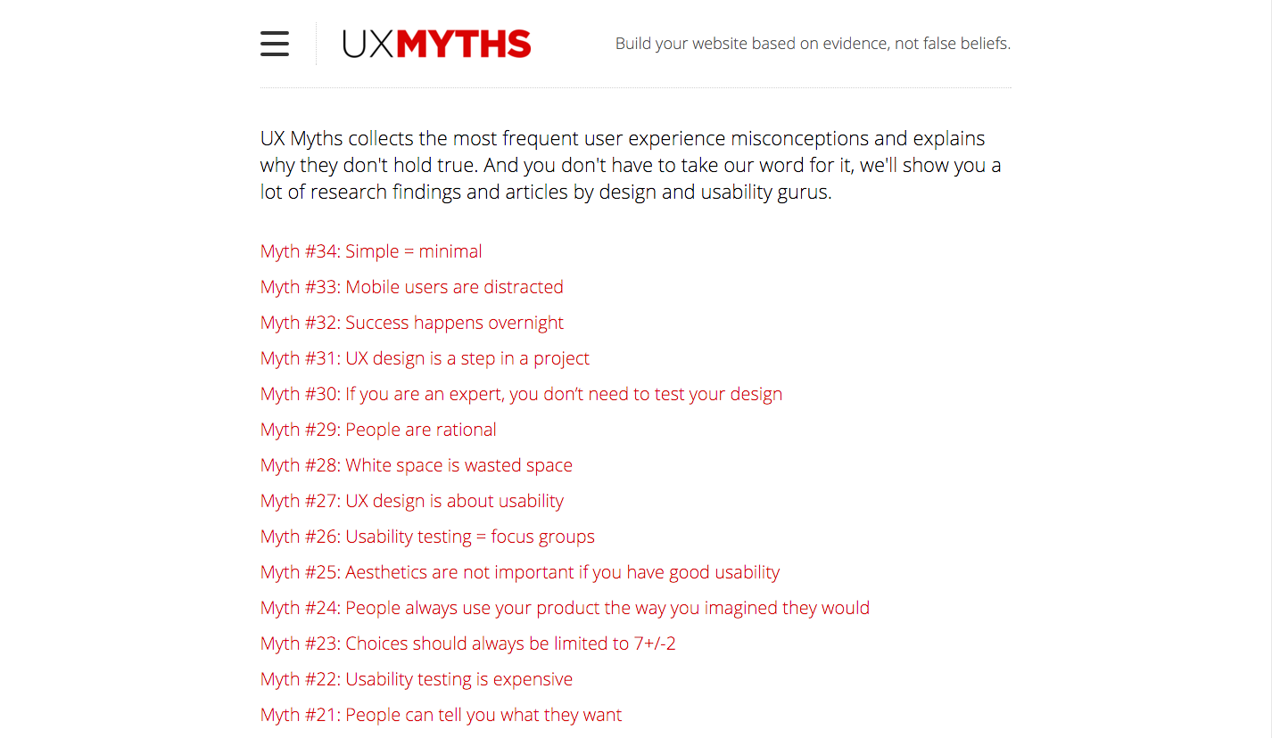 ux myths