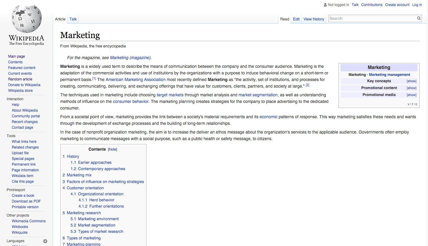 wikipedia screenshot marketing