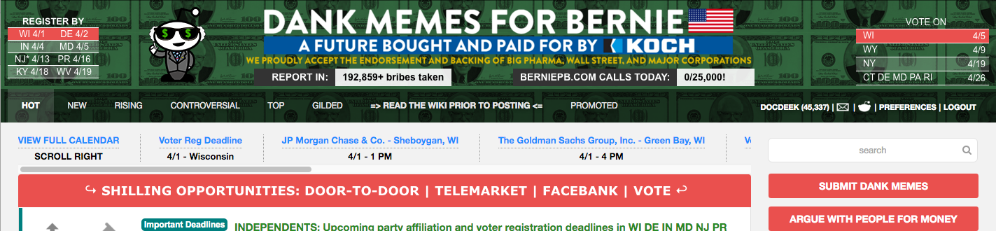 sanders reddit april fools