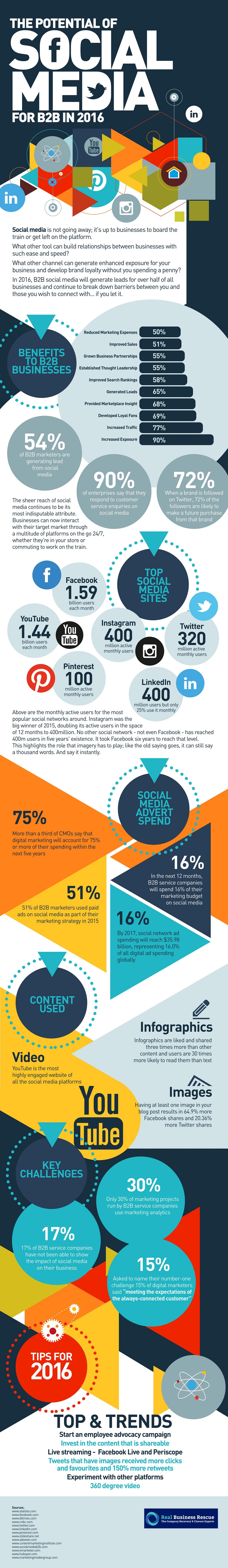 B2B social media infographic