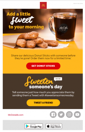 mcdonalds email marketing