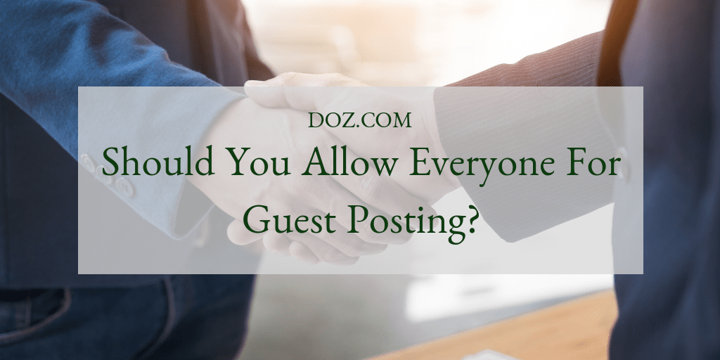 Allow everyone for guest posting