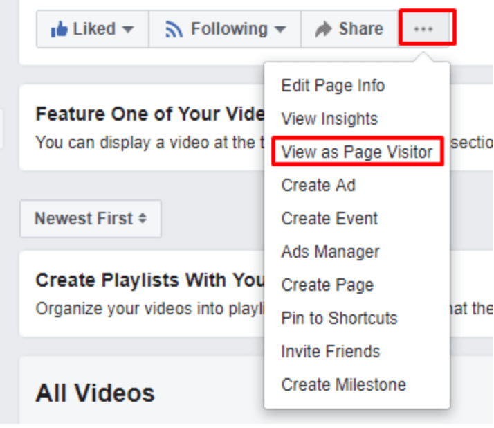 Review Your Facebook Page as a Visitor