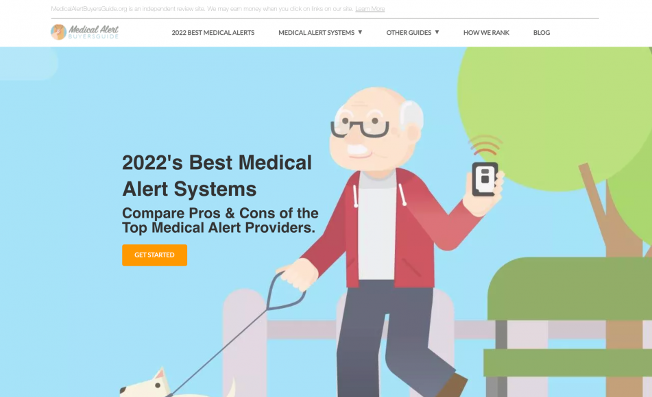 medical alert landing page